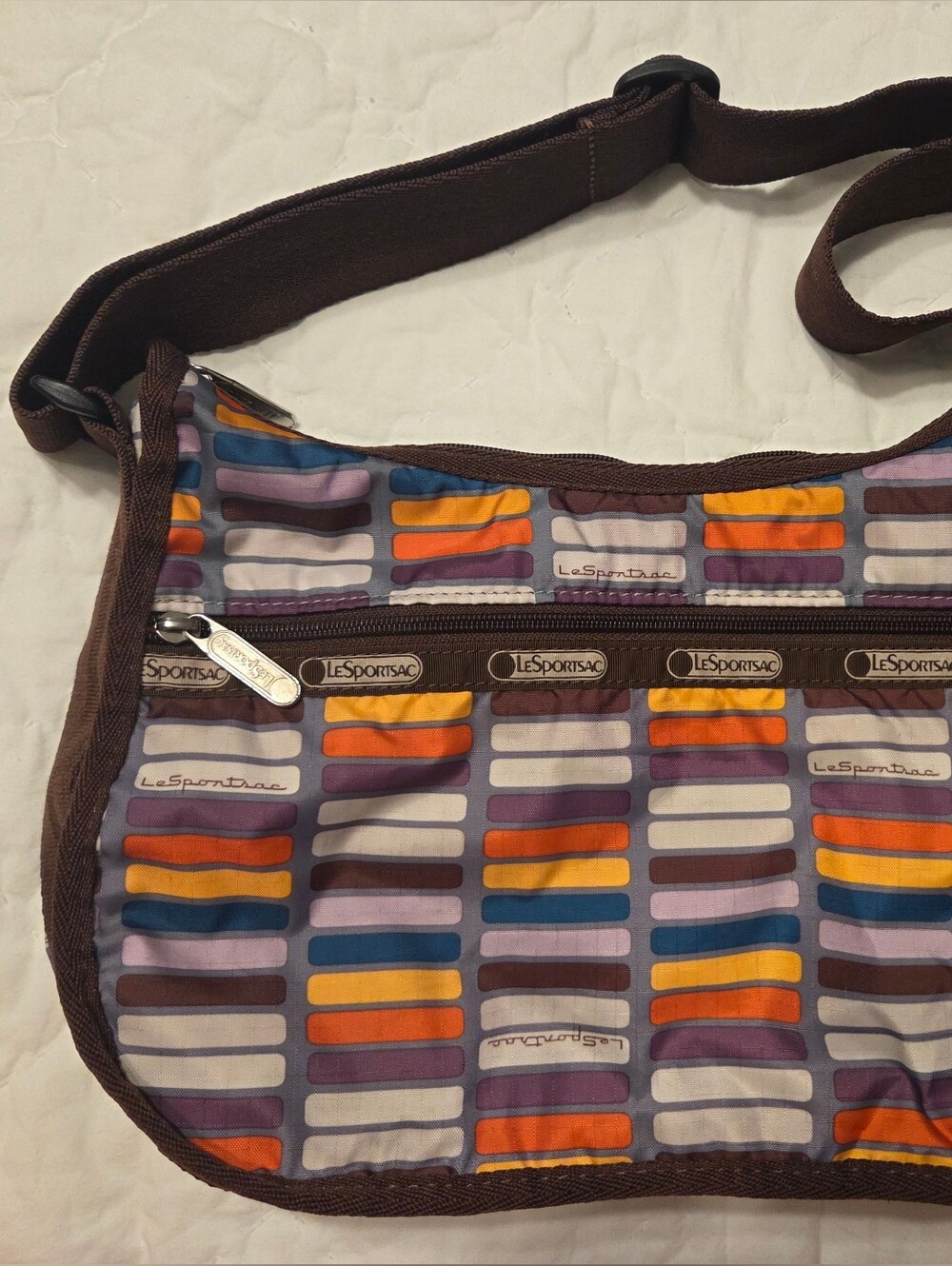 LeSportsac Small Cleo Crossbody Bag Multi-Color Retro Print